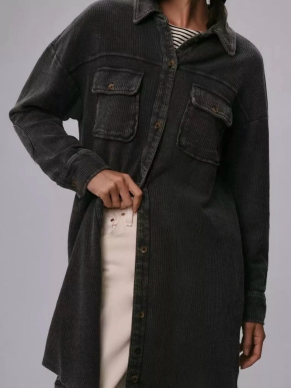 Anthropology- Pilcro Black shirt dress